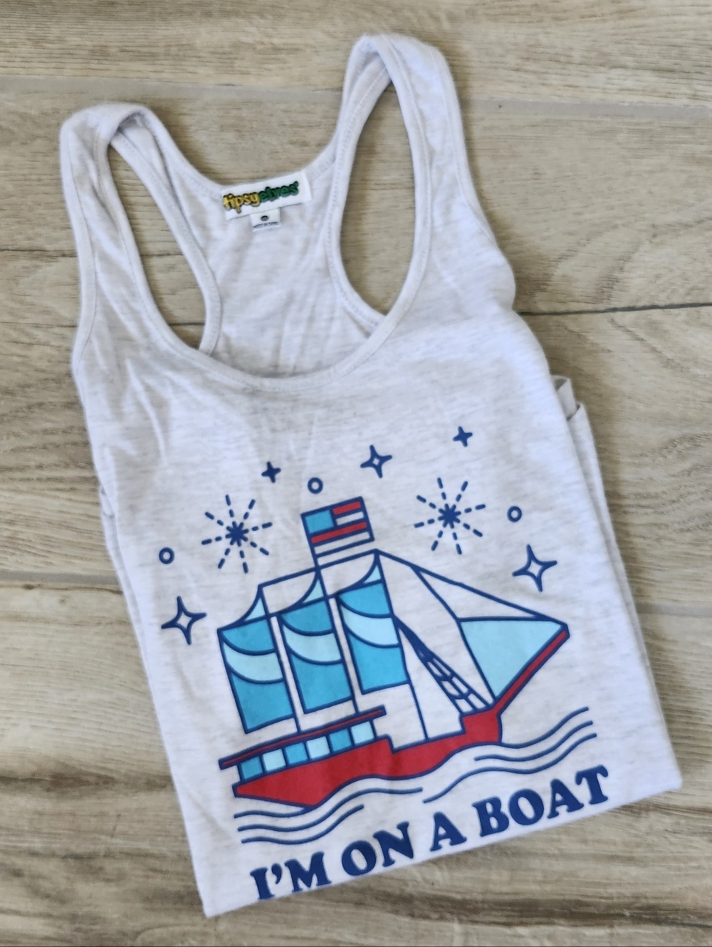 Tipsyelves On The Boat Tank 4th Of July Women's Size X-SM